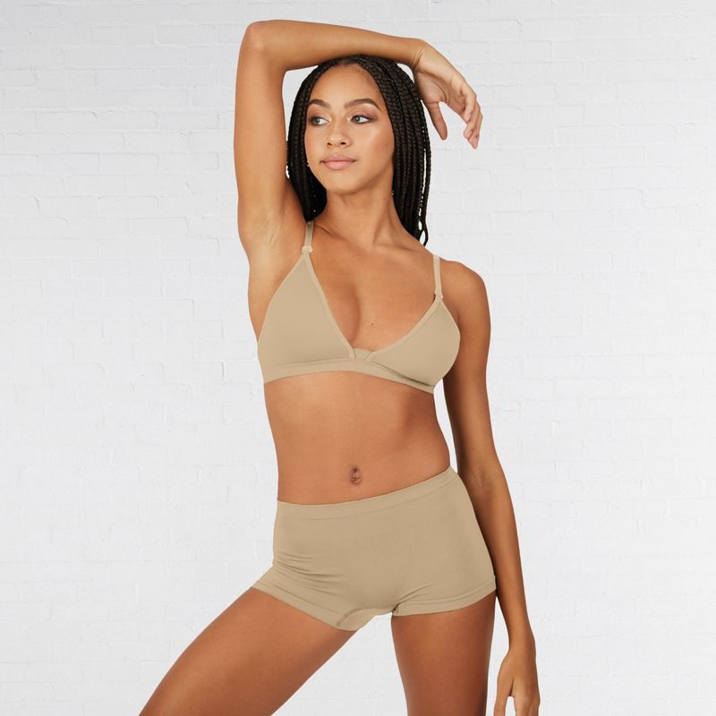 Capezio Deep Neck Clear Back Bra