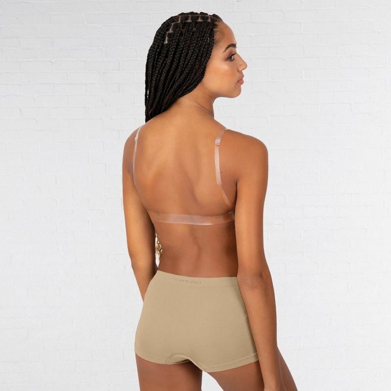 Capezio Deep Neck Clear Back Bra